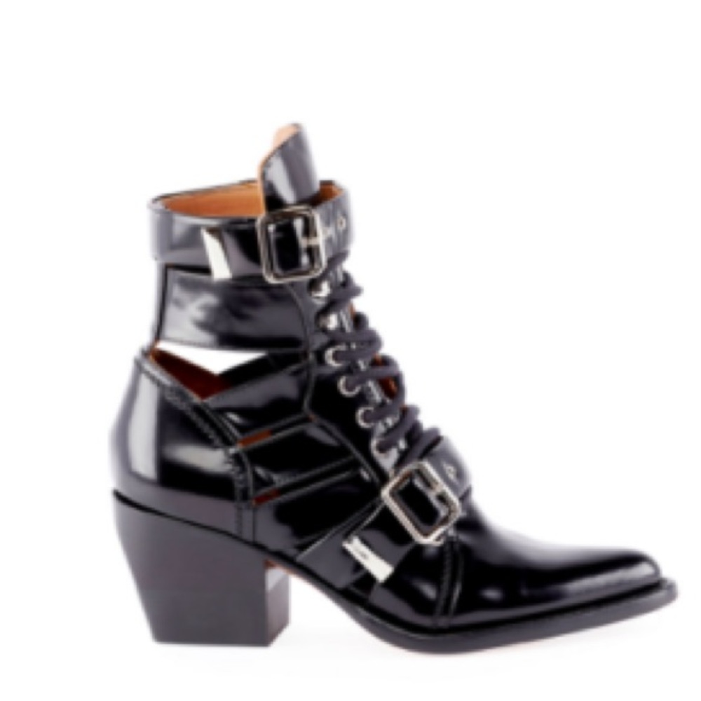 CHLOE Riley Lace Uo Box Calf Boot New In Box - Picture 2 of 6